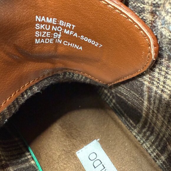 Ferro Aldo Mens Birt Chukka Boots Size 9.5 Brown & Blue Leather - Picture 6 of 7